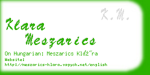 klara meszarics business card